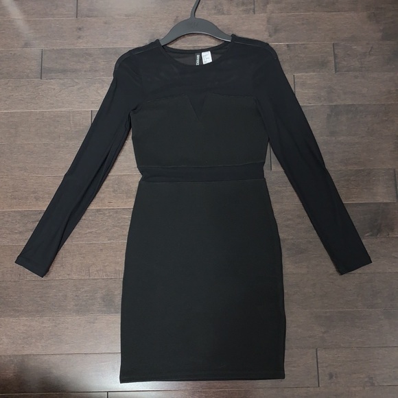 Black H&M mesh bodycon dress - Picture 2 of 5